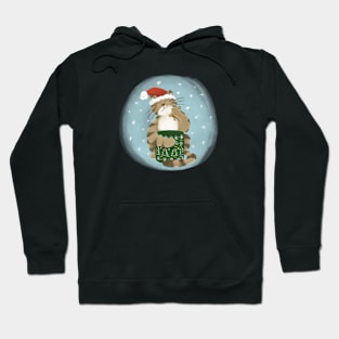 Merry Christmas cat eating gingerbread cookies Hoodie